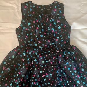 Girls Star Print Short Dress